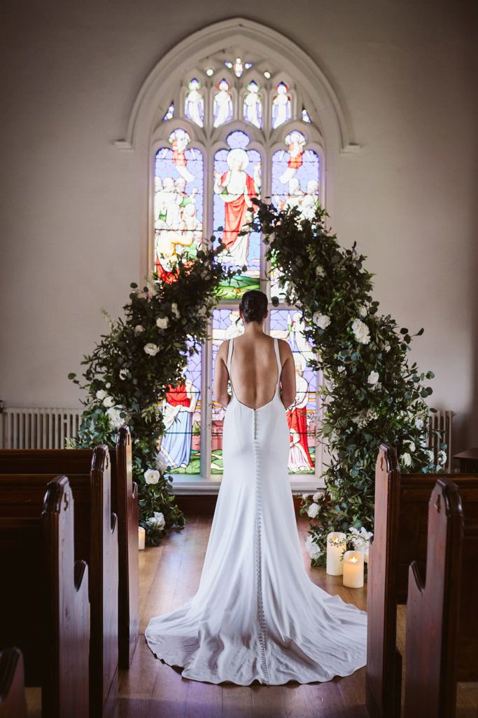 Stunning ceremony set up in Thicket Priory's own private chapel