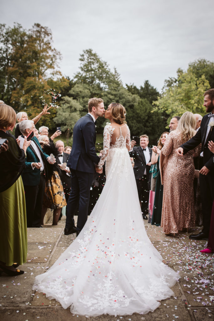 The Bride and Groom celebrate their Confetti moment