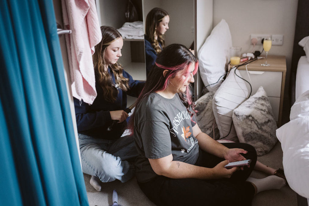 Documentary bridal prep photography in Harrogate, North Yorkshire