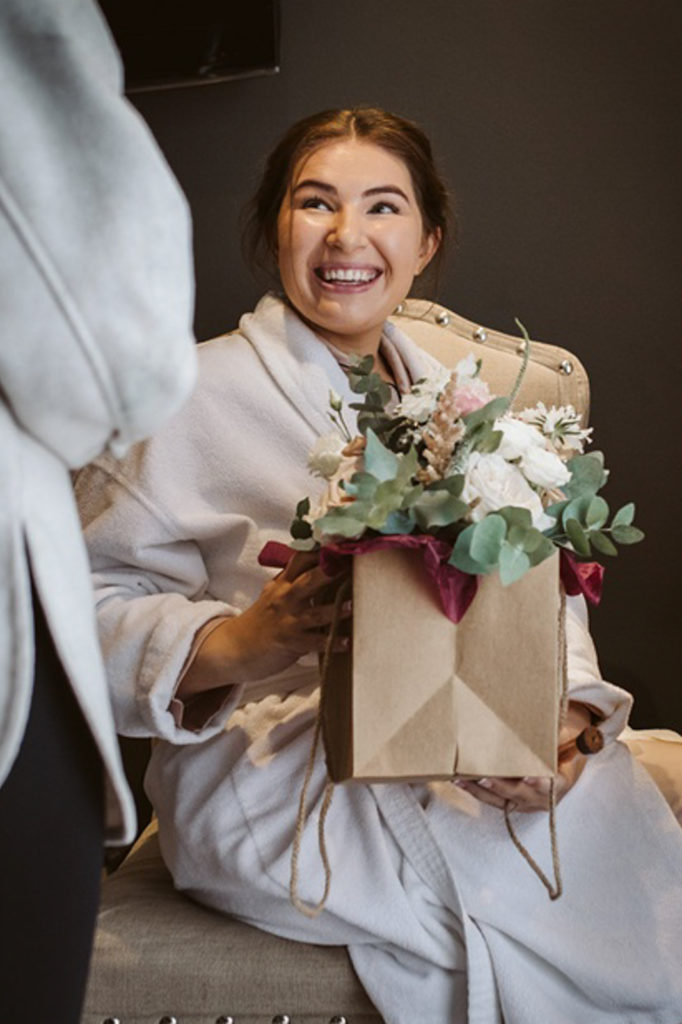 Natural bridal prep moments captured at Rudding Park wedding venue