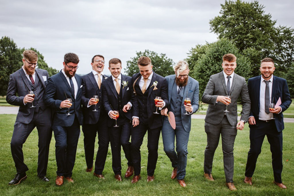 Joyful post-ceremony celebrations at Rudding Park wedding venue