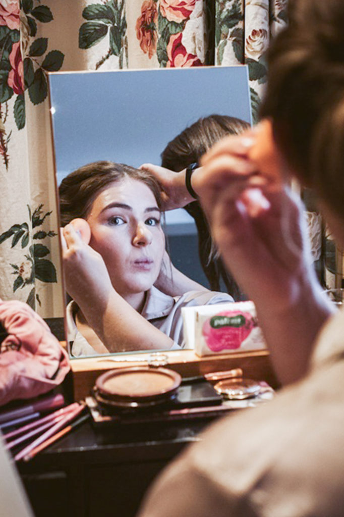 Candid wedding morning moments at Rudding Park photographed in a documentary style