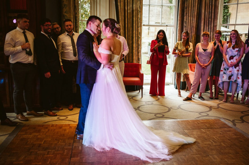 Documentary photo of wedding first dance at Rudding Park