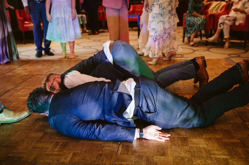 Guests throwing some unusual dance moves