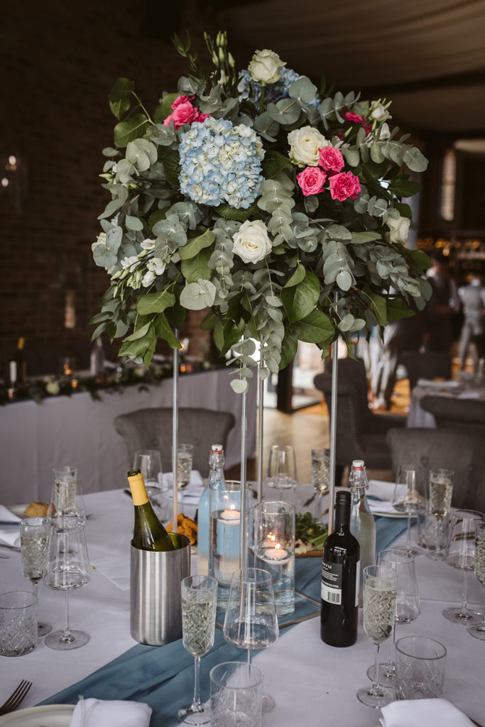 North Yorkshire barn wedding venue reception styling