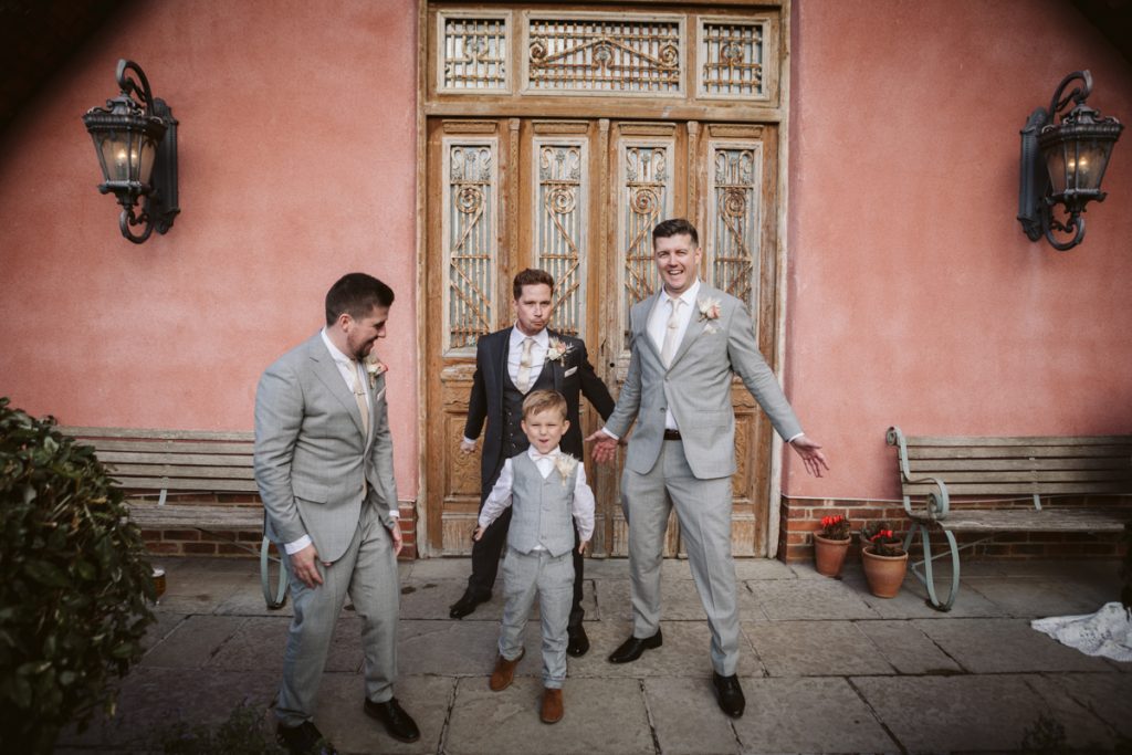 The Groomsmen having fun at Le Petit Chateau