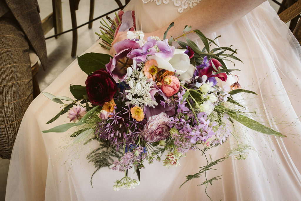Delicate spring lilac bouquet