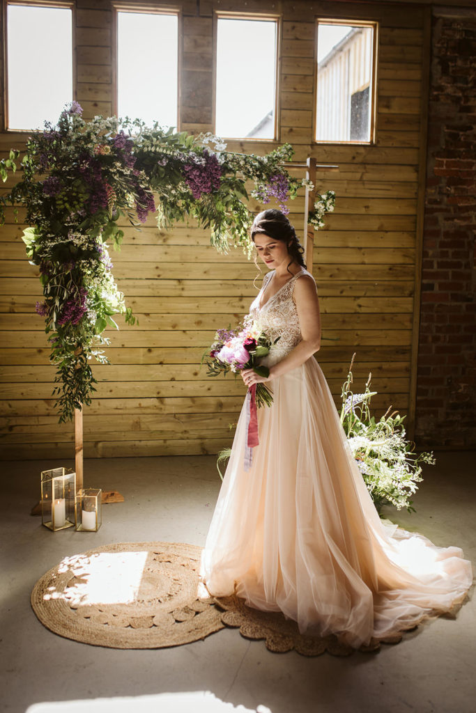 The beautiful bride at Sedgewell Barn
