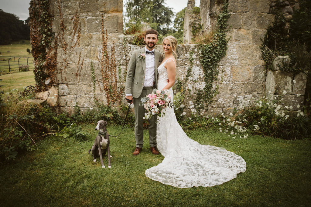 Dogs at weddings - Jervaulx Abbey