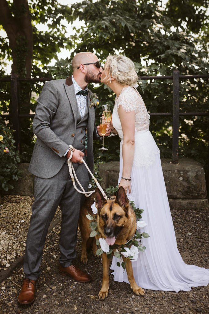 Dogs at weddings - the engine shed