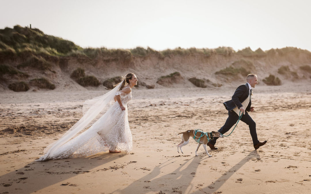 Beach wedding in Northumberland