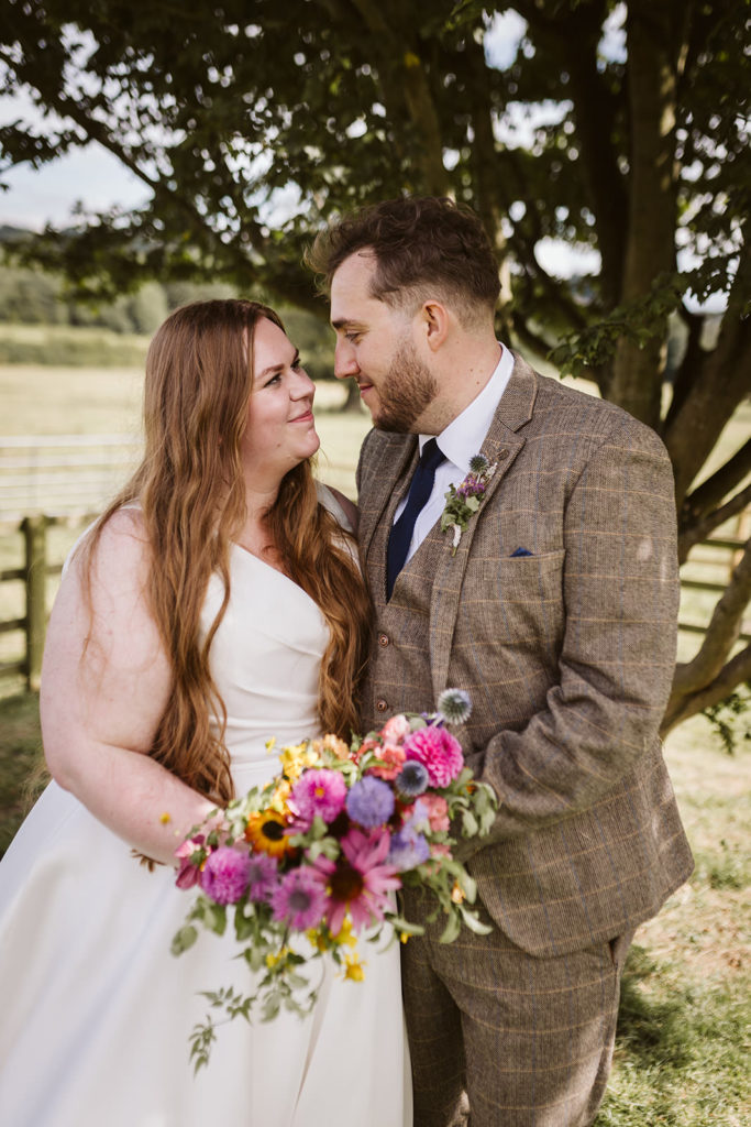 Newlyweds at East Keswick Village Hall