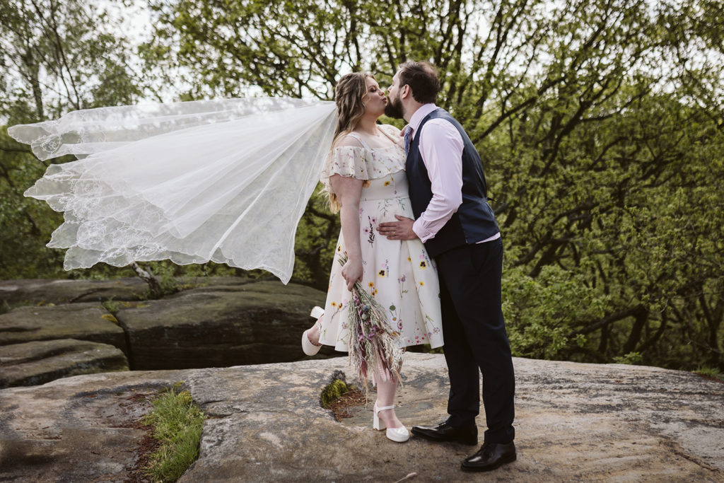 An outdoor wedding at Shipley Glen