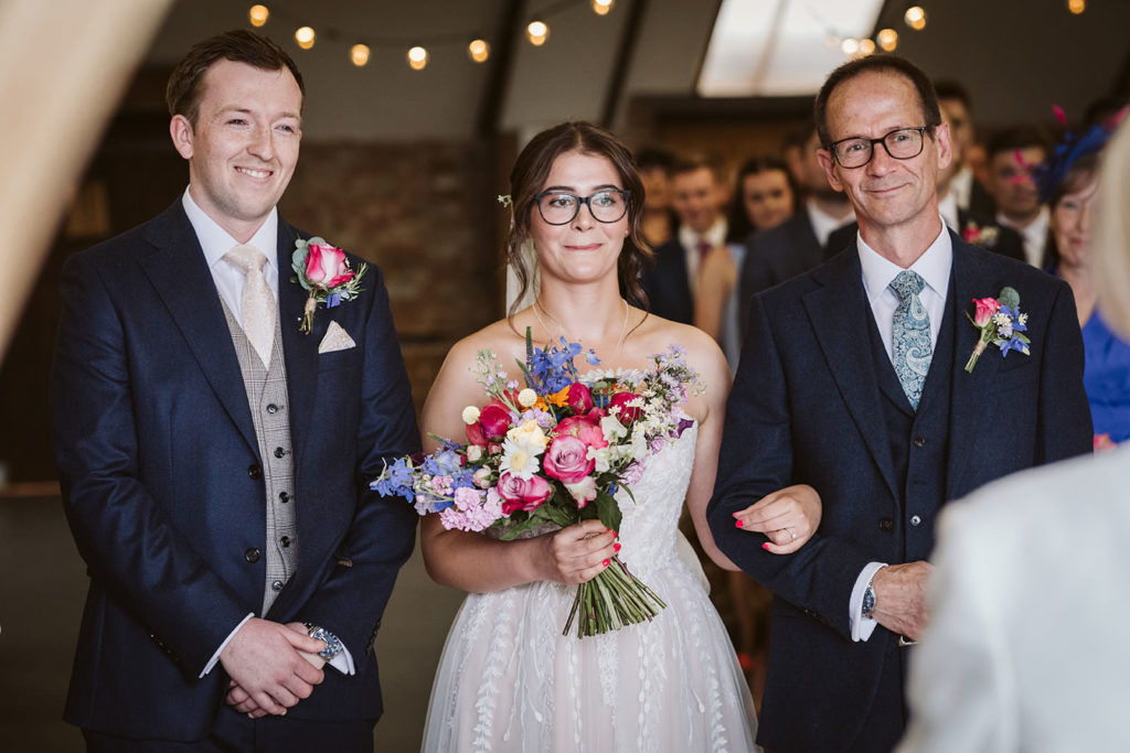 Emotions during the ceremony at The Beverley Barn