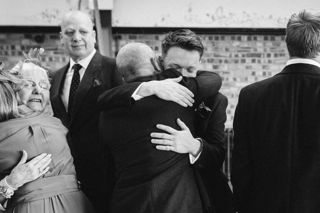 Candid moments and heartfelt hugs as family greet each other