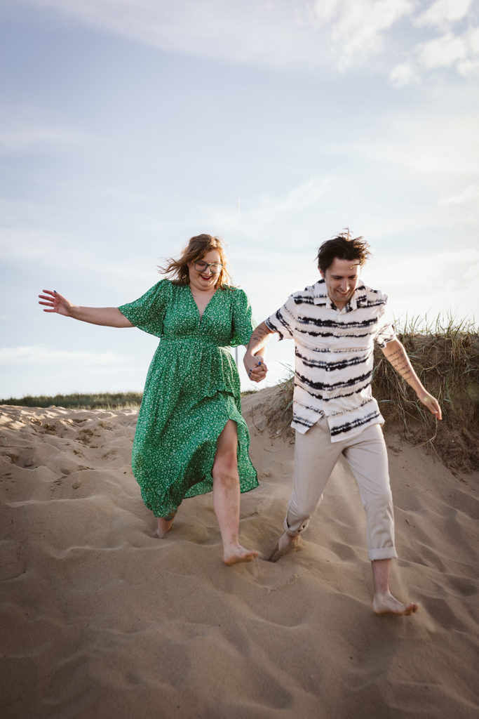 Fun running in the dunes during the engagament shoot