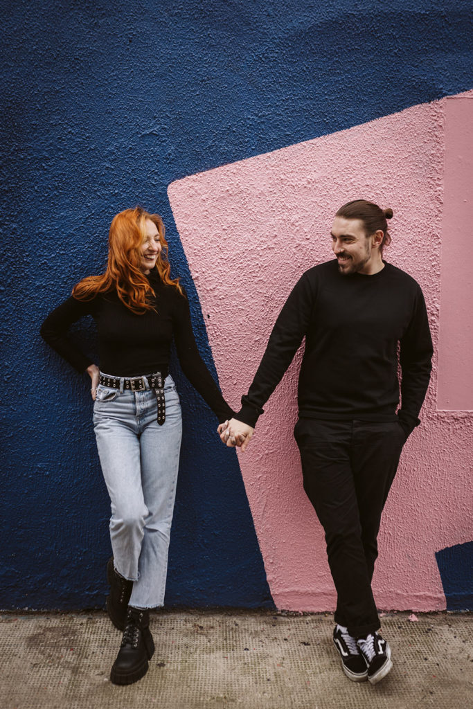 A colourful London engagement shoot in Shoreditch