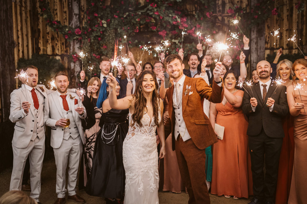 A group sparkler photo