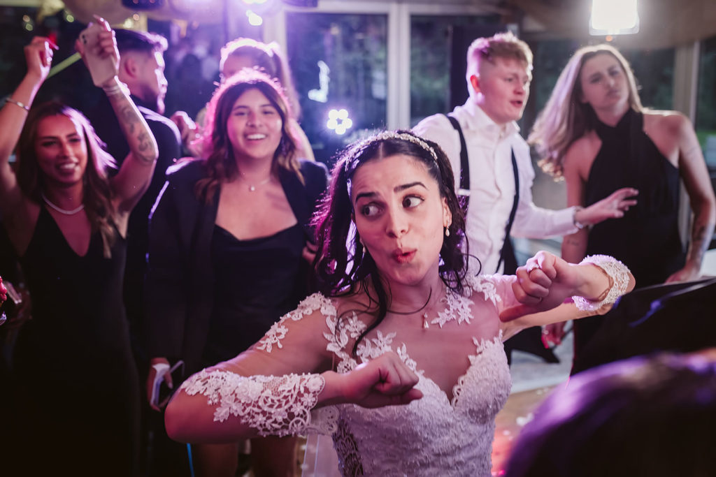 The Bride keeping the party going on her wedding dancefloor