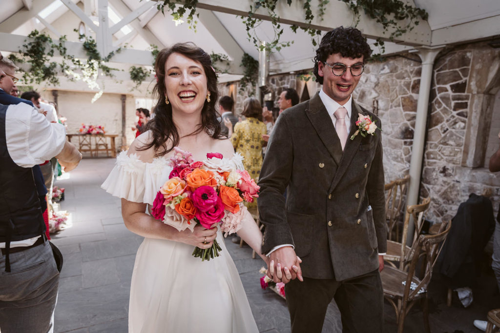 Huge newlywed smiles!