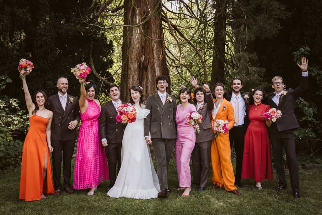 Bright and beautiful bridal party