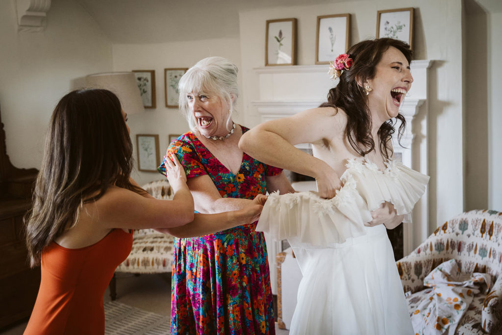Documentary wedding photographer capturing candid bridal preparations