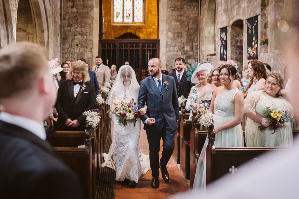 The Bride walks down the aisle