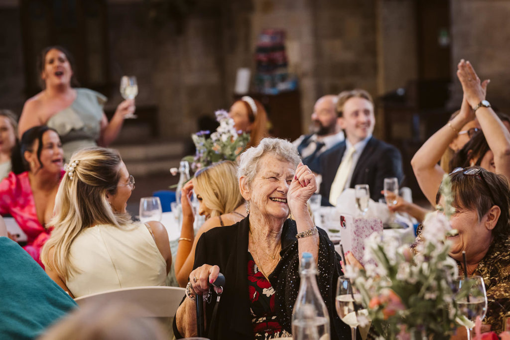 Celebrations for nana during the speeches at Left Bank Leeds
