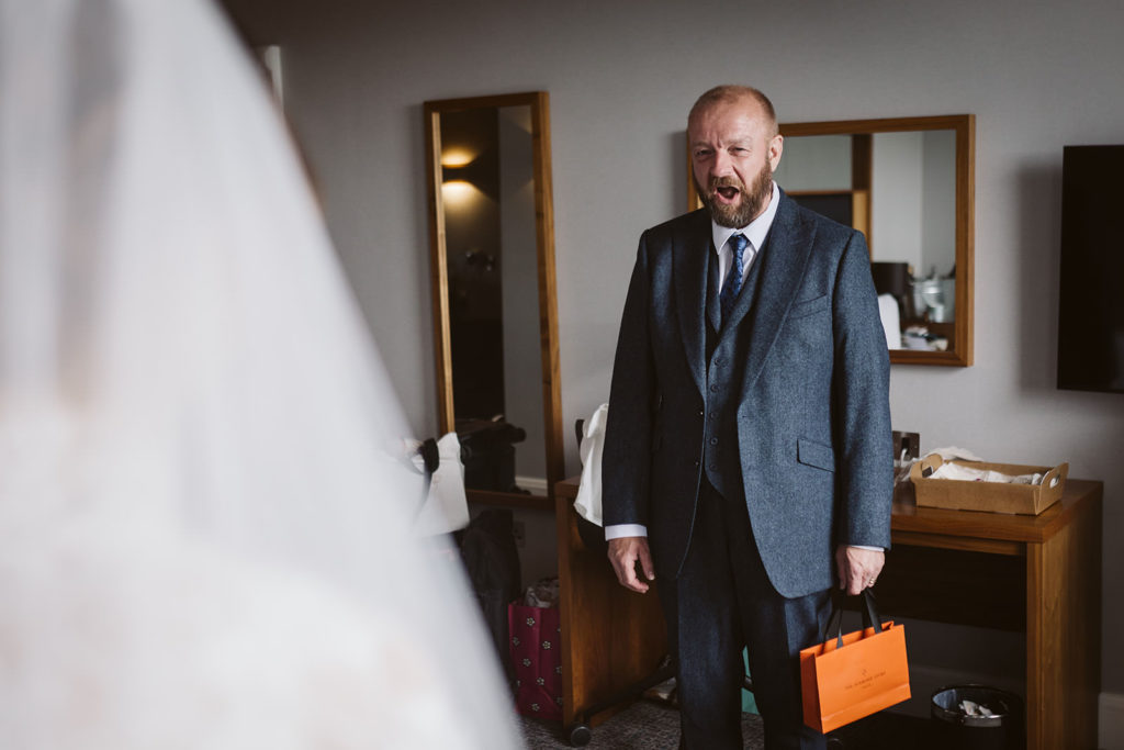 Jaw dropping moments for the father of the bride
