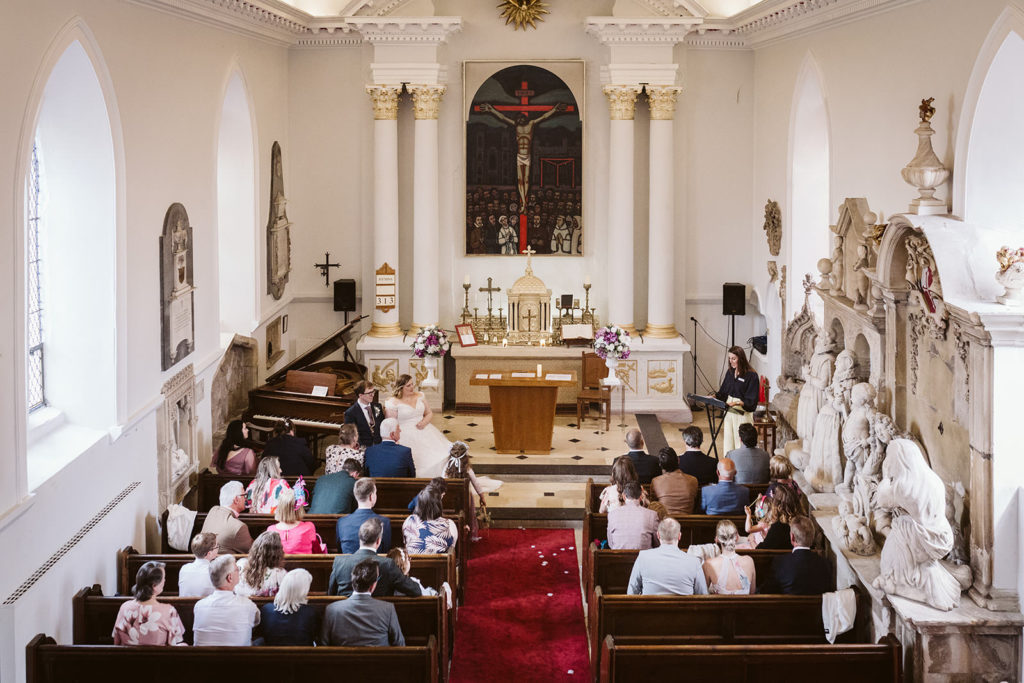celebrant led ceremony Hazlewood Castle intimate chapel moment