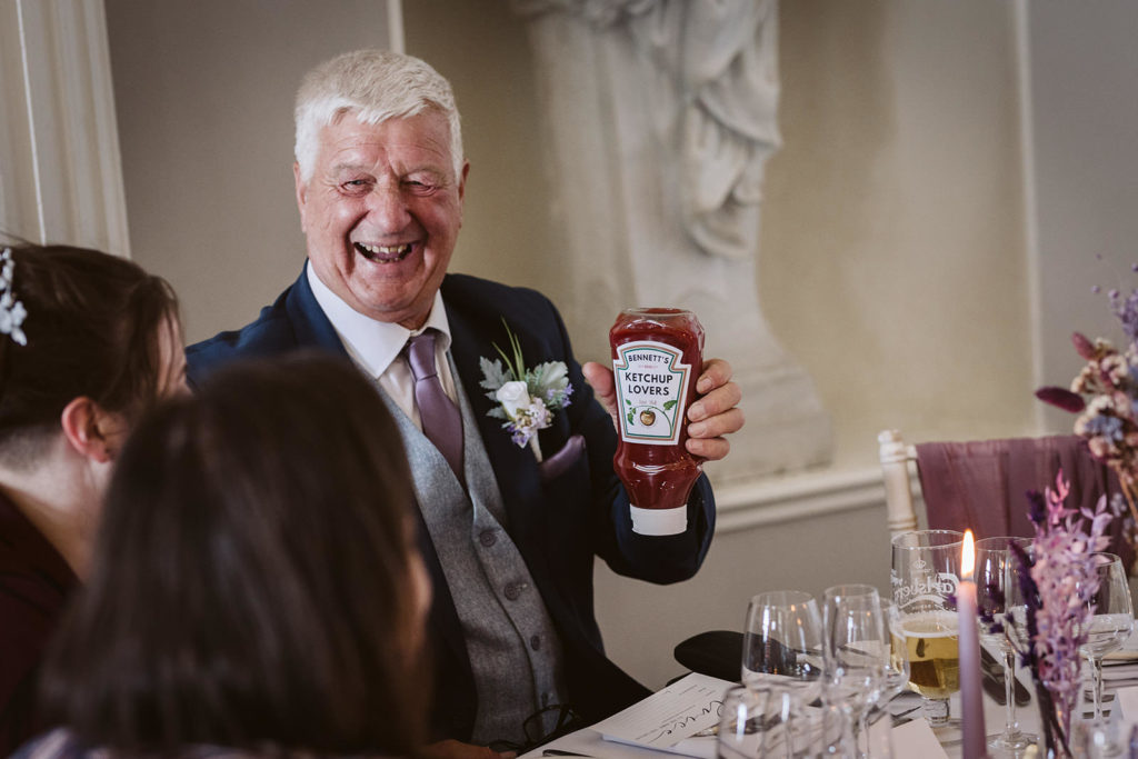 natural guest interactions captured at Yorkshire castle wedding