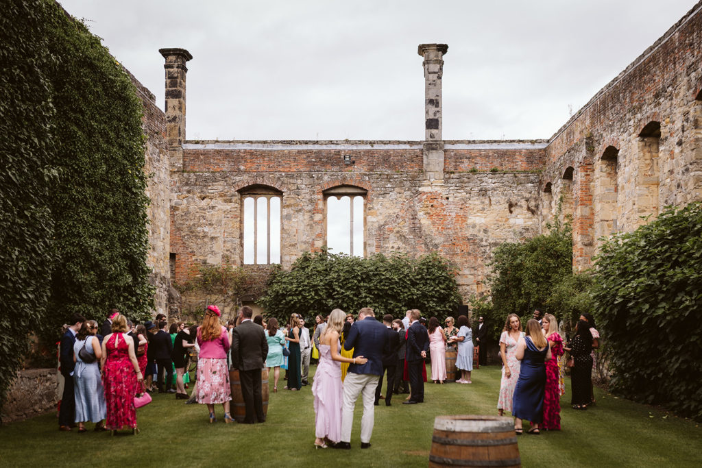 Quiet in-between moment during Newburgh Priory wedding day