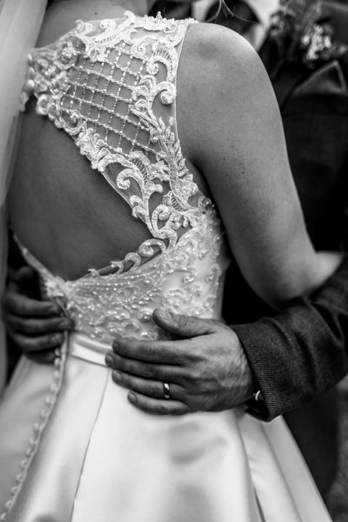 Beautiful bridal dress details