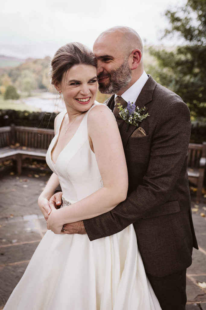Golden hour couple portraits in Yorkshire countryside near Bolton Abbey