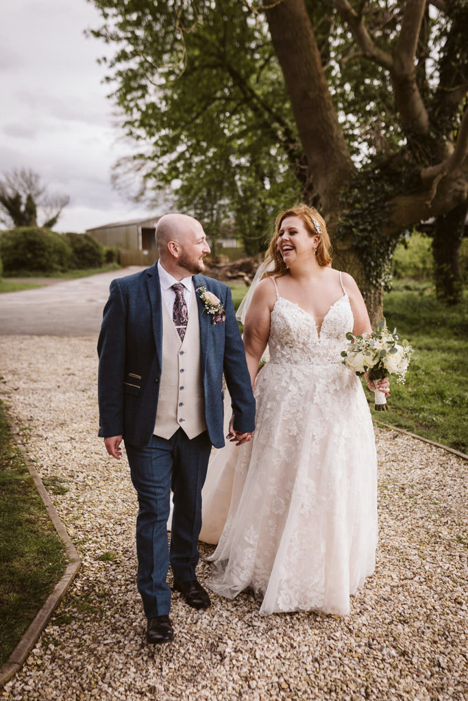 natural wedding photography Yorkshire barn wedding couple