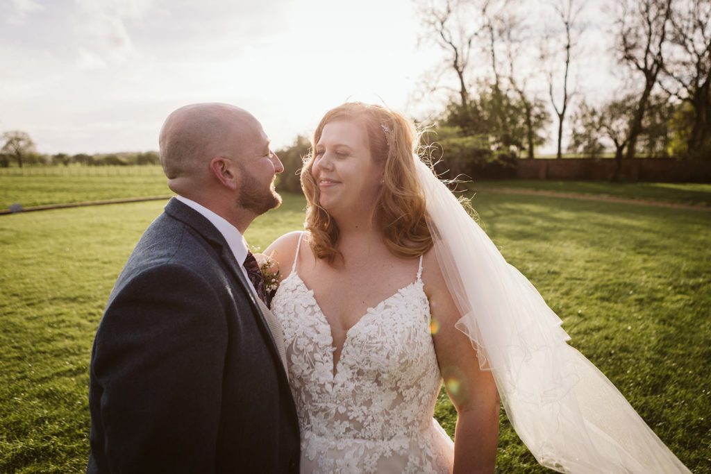 Golden hour wedding moment North Yorkshire