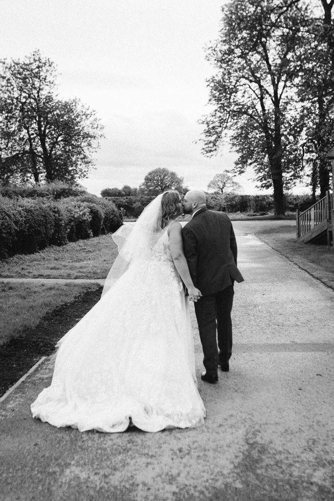 relaxed couple portraits at Hornington Manor in spring