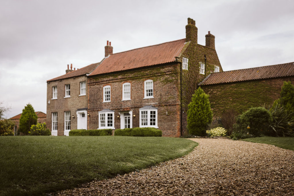 Yorkshire barn wedding venue Hornington Manor exterior