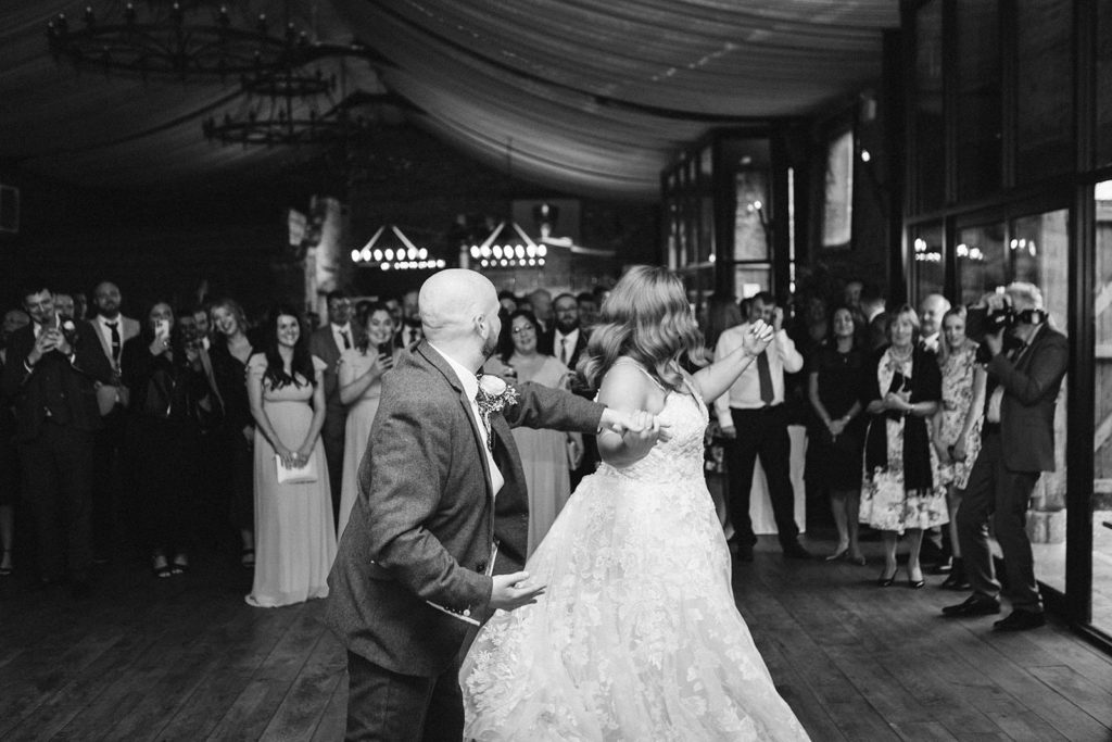 energetic dancefloor moments at Hornington Manor wedding reception