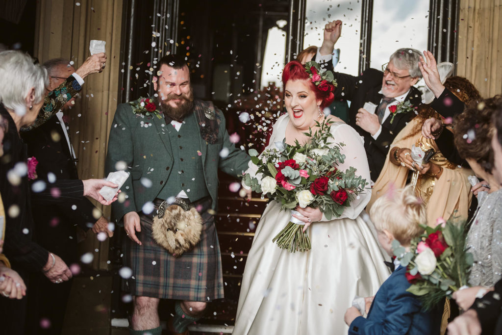 A confetti throw for the happy couple