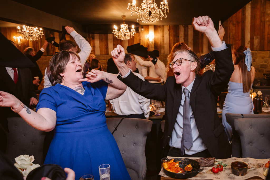 Guests celebrate at this fun wedding 