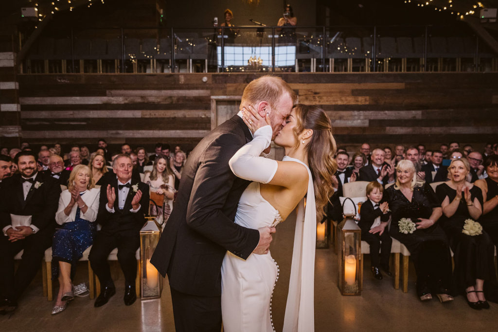 First kiss at the stunning Wharfedale Grange