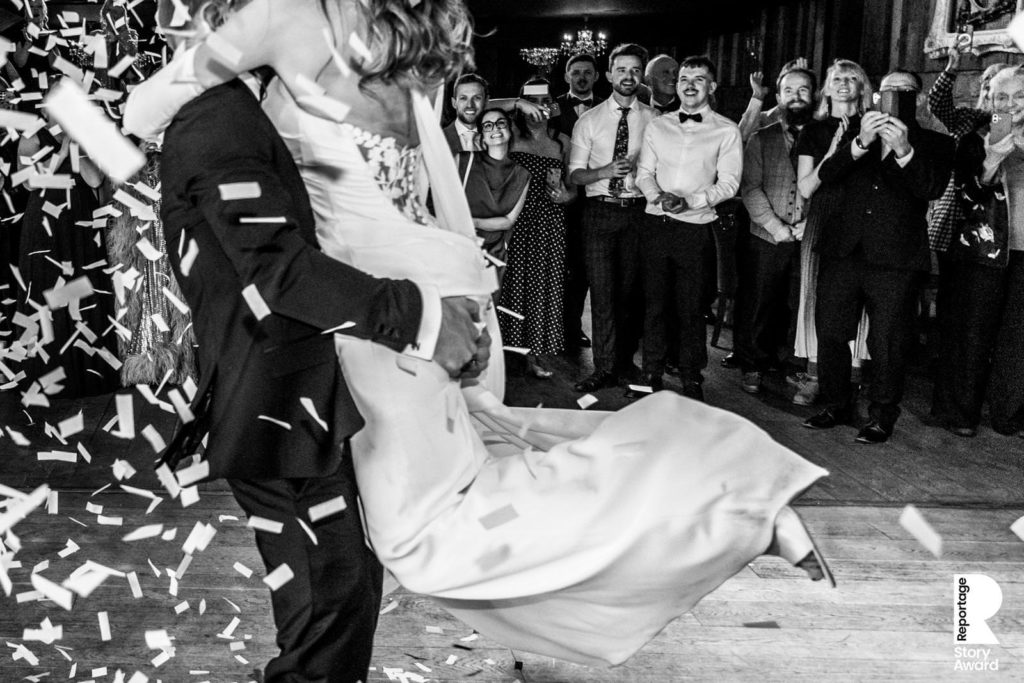 Wharfedale Grange's iconic first dance confetti moment