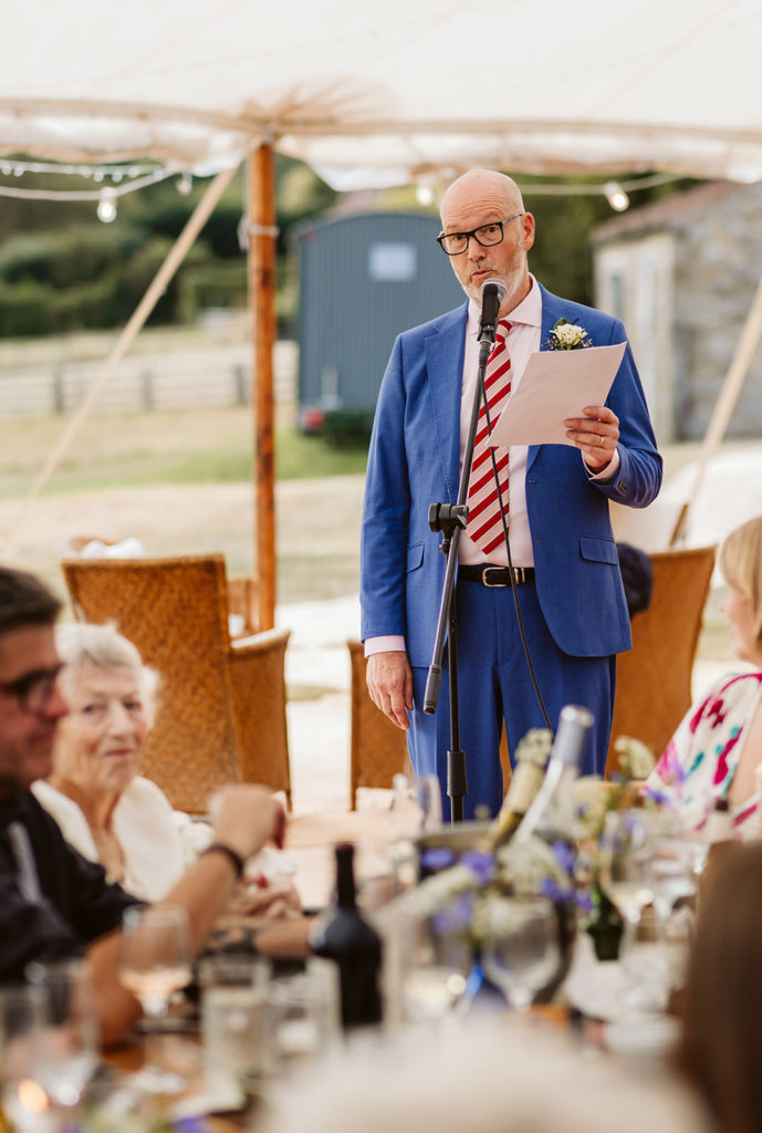 The father of the bride makes his speech