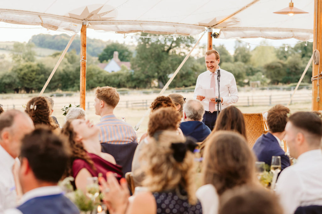 The Best Man makes his speech