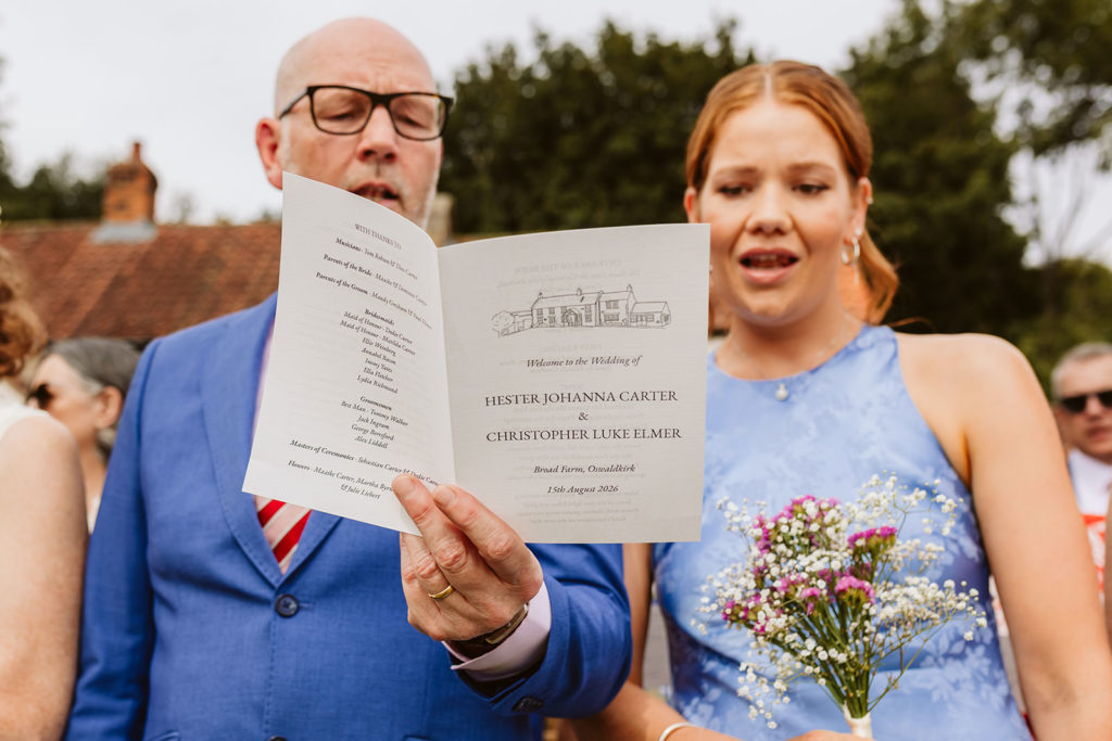 Candid guest moments during an outdoor North Yorkshire wedding