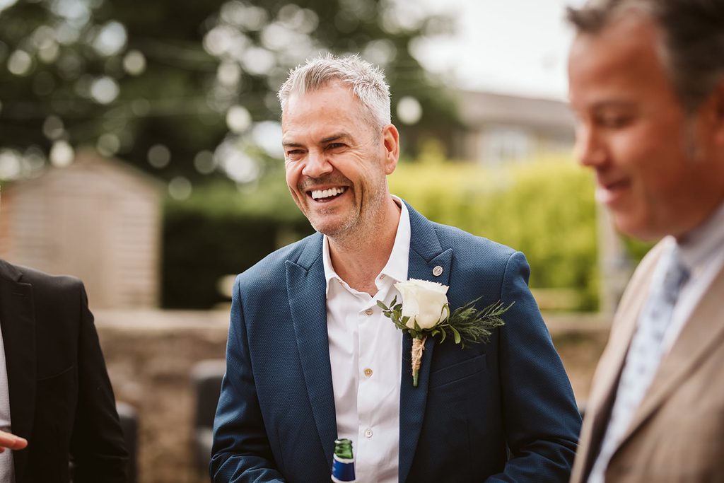 The Groom enjoys a pre-wedding beer at the Castle Inn